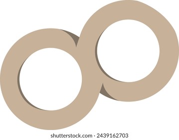 Infinity symbol icon, aka lemniscate, looks like sideways number eight. Mathematic symbol representing the concept of infinite figure. Grey gradient vector illustration.