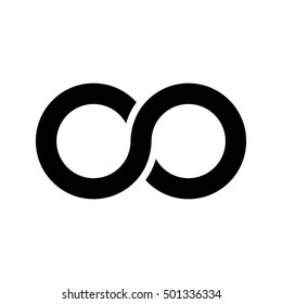 Infinity symbol icon, aka lemniscate, looks like sideways number eight. Mathematic symbol representing the concept of infinite figure.