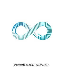Infinity Symbol icon, flat, symbolic racing track