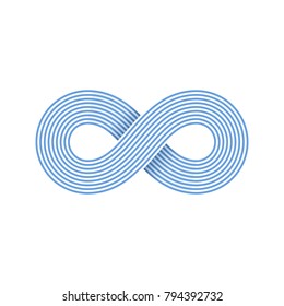 Infinity Symbol icon, flat, symbolic racing track