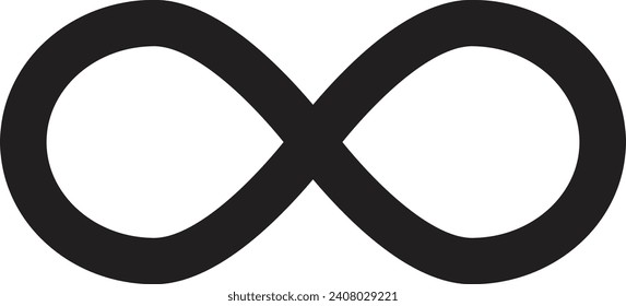 Infinity symbol icon isolated on white background . Vector illustration