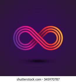 Infinity Symbol Icon or Logo Template. Vector Illustration.