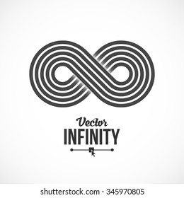 Infinity Symbol Icon or Logo Template. Vector Illustration.