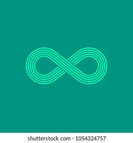 Infinity symbol icon. Representing the concept of infinite, limitless and endless things. Simple multiline vector element for your design.