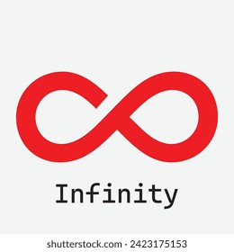 Infinity symbol icon. Representing the concept of infinite, limitless and endless things. Vector illustration. Eps file 168.