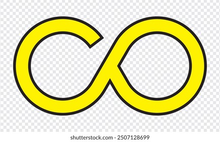 Icono del símbolo del infinito. Ilustración vectorial.