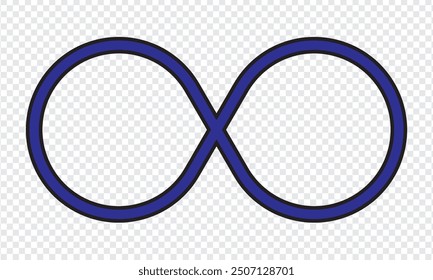 Icono del símbolo del infinito. Ilustración vectorial.
