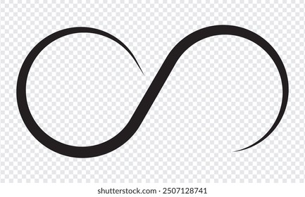 Icono del símbolo del infinito. Ilustración vectorial.