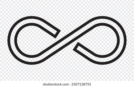Icono del símbolo del infinito. Ilustración vectorial.