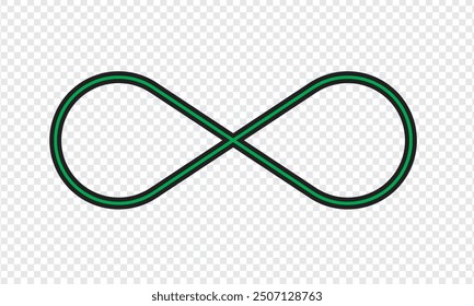 Symbol für Unendlichkeit. Vektorgrafik.