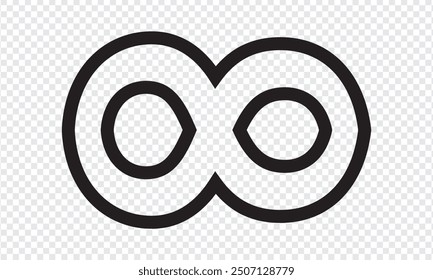 Symbol für Unendlichkeit. Vektorgrafik.