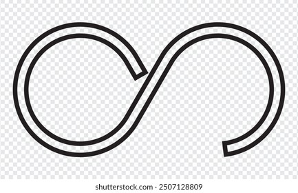 Icono del símbolo del infinito. Ilustración vectorial.