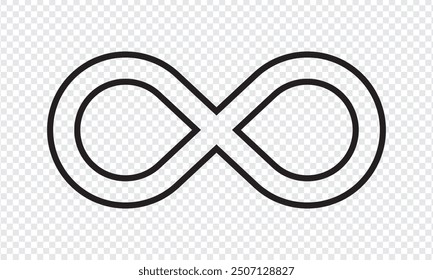Icono del símbolo del infinito. Ilustración vectorial.