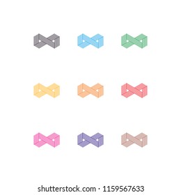 infinity symbol icon vector logo design concept