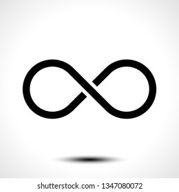 Infinity symbol icon,eternal, limitless, endless, life logo. Vector illustration 