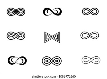 Infinity symbol icons  vector illustration on background