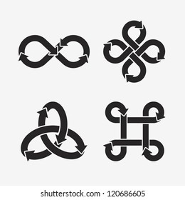 Infinity symbol icons. Vector Illustration.