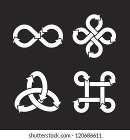 Infinity symbol icons. Vector Illustration.
