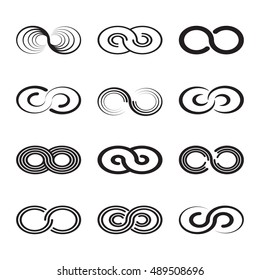 Infinity symbol icons vector illustration