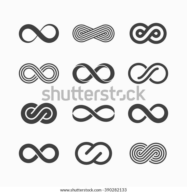 Infinity symbol icons\
vector illustration