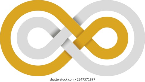Infinity symbol - Impossible shapes - Optical illusion. Logo design - Vector illustration isolated