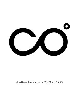 infinity symbol incorporating the letters "CO," representing endless possibilities and continuous growth. The minimalist design and bold lines convey strength, innovation, and forward movement.