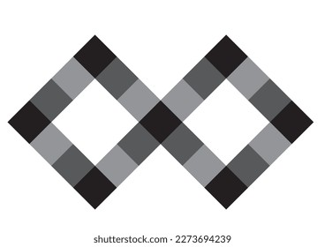 Unendliches Symbol für Infografik-Bildmaterial, bestehend aus Monotonfarbrad.