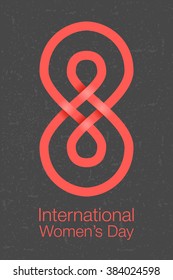 Infinity symbol as invitation for 8 March / international Women's day