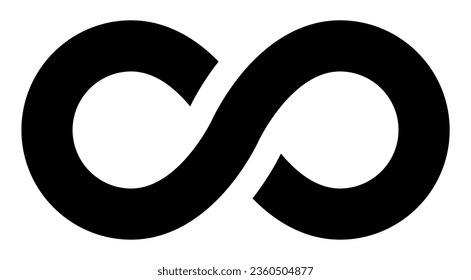 Símbolo de infinito aislado en fondo blanco