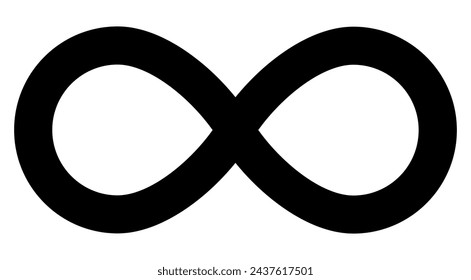 Símbolo de infinito aislado sobre fondo blanco