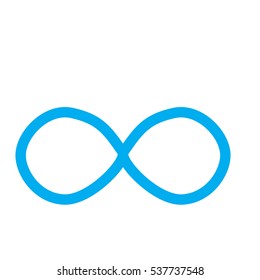 Infinity symbol Isolated on White Background. Limitless sign.