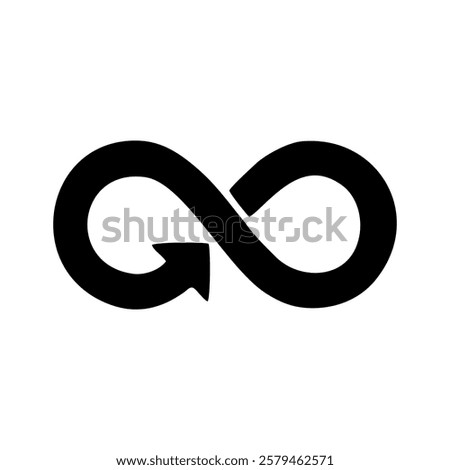  infinity symbol isolated on white background