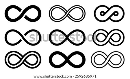 Infinity symbol isolated on white background
