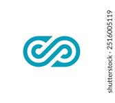 Infinity Symbol Letter S logo design vector template
