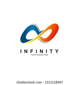 Infinity symbol limitless logo design vector template