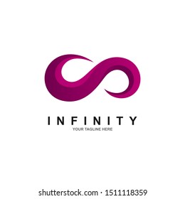 Infinity symbol limitless logo design vector template