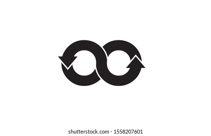 Infinity symbol limitless sign logo design