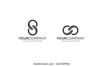 Infinity symbol limitless sign logo design