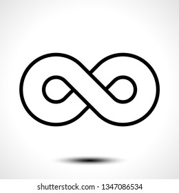 Infinity symbol line icon,eternal, limitless, endless, life logo. Vector illustration 