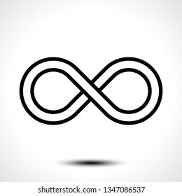 Infinity symbol line icon,eternal, limitless, endless, life logo. Vector illustration 