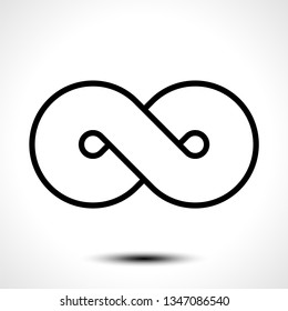 Infinity symbol line icon,eternal, limitless, endless, life logo. Vector illustration 