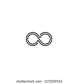 Infinity symbol line logo icon vector