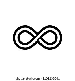 Infinity Symbol, line vector style, simple design use for logo. 