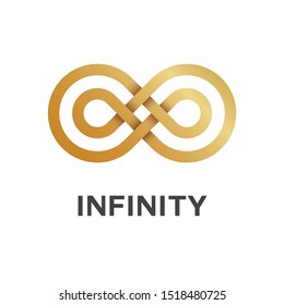 Infinity symbol logo design for business company