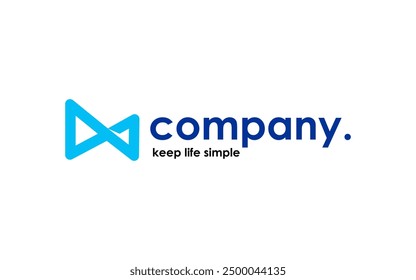 Forma geométrica del diseño del logotipo del símbolo del infinito
