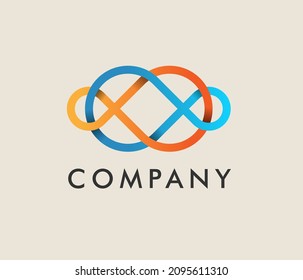 infinity symbol logo design illustration