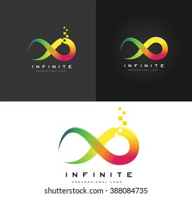 Infinity symbol Logo. Limitless icon. Creative abstract infinite logo.
