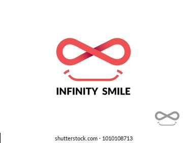 infinity symbol. infinity logo. simple logo. smile infinity. 