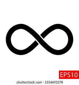 Infinity symbol logo. Vector icon illustration isolated on white background