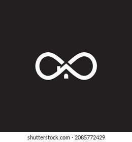 Infinity Symbol Loop. Figure 8 Icon, Eternity Logo Sign In Original Design, Forever Eternity Knot, Number 8 Inverted In Flat Style. Stock Photo, Picture And Royalty Free Image